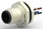 Plug, M12, 4 pole, screw locking, straight, T4171010004-001