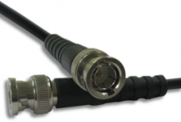Coaxial Cable, BNC plug (straight) to BNC plug (straight), 75 Ω, RG-59, grommet black, 3.048 m, 115101-20-120