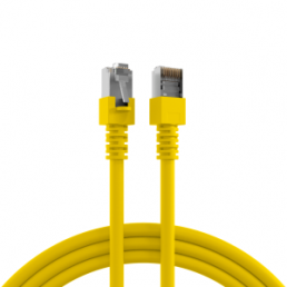 Patch cable, RJ45 plug, straight to RJ45 plug, straight, Cat 5e, SF/UTP, PVC, 1 m, yellow