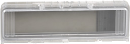 Plastic window with hinged transp. cover, for enclosure, IP 65, L195xW165xD13mm.