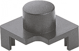Push button, round actuating surface, pitch ≥ 15 mm, (L x W x H) 14.4 x 14.4 x 11.7 mm, dark gray, for single pushbutton, 827.100.021