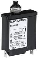 Circuit breaker, 1 pole, T characteristic, 3.5 A, 28 V (DC), 240 V (AC), faston plug 6.3 x 0.8 mm, threaded fastening, IP40