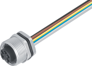 Sensor actuator cable, 7/8"-flange socket, straight to open end, 4 pole, 0.2 m, 7 A, 09 2448 100 04