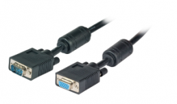 Extension cable, 1.8 m, HD-D-SUB plug, 15 pole to HD-D-SUB socket, 15 pole, K5327SW.1,8V2