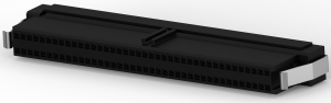 Socket header, 80 pole, pitch 1.27 mm, straight, black, 3-111196-3