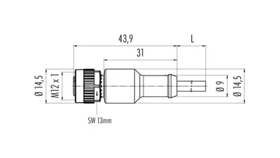 77 4430 0000 50005 0500 binder Sensor-Actuator Cables Image 2
