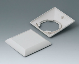 ABS enclosure, (L x W x H) 110 x 110 x 38 mm, gray white (RAL 9002), B5012207