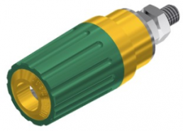 Pole terminal, 4 mm, yellow/green, 30 VAC/60 VDC, 35 A, screw connection, nickel-plated, PKI 100 GE/GN