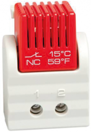 Thermostat, Form B (N/C), 25 °C/15 °C, (L x W x H) 33 x 33 x 47 mm, 01160.0-01