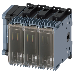 Switch-disconnector with fuse, 3 pole, 63 A, (W x H x D) 149 x 122 x 130.5 mm, DIN rail, 3KF1306-0LB11