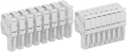 Terminal block, push-in spring connection, 4.0 mm², 2 pole, 30 A, 8 kV, gray, 1SNK806723R0000
