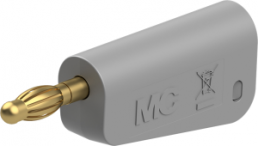 4 mm plug, solder connection, 1.0 mm², gray, 64.1039-28