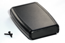 ABS handheld enclosure, (L x W x H) 147 x 89 x 25 mm, black (RAL 9005), IP54, 1553DBKBK