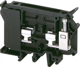Fuse disconnect terminal block, 2 pole, 0.2-4.0 mm², clamping points: 2, black, screw connection, 10 A