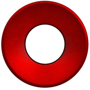 Cap, round, Ø 25 mm, (H) 2.05 mm, red, for short-stroke pushbutton Ultramec 6C, 10ZB08