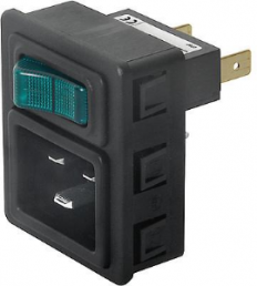 Combination element C20, 2 pole, Snap-in mounting, plug-in connection, black, 3-110-955