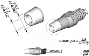 D530015 JBC Soldering tips, desoldering tips and hot air nozzles