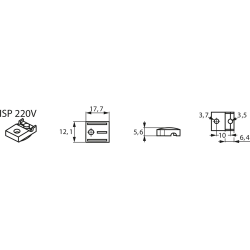 ISP 220 V Fischer Elektronik Semiconductor Sockets, Holders Image 2