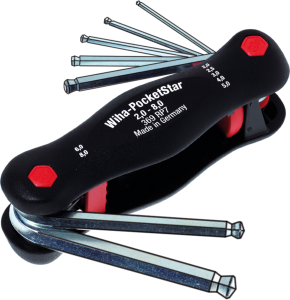 Pin wrench kit, T9, T10, T15, T20, T25, T27, T30, T40, TORX