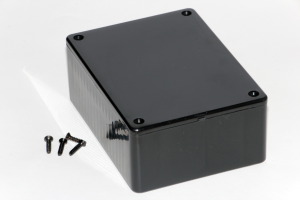 ABS enclosure, (L x W x H) 109 x 81 x 41 mm, black (RAL 9005), IP54, 1591SSBK