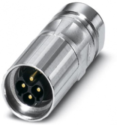 Plug, M17, 4 pole, crimp connection, screw locking, straight, 1607663