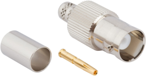 BNC socket 50 Ω, RG-59, RG-62, Belden 8221, Belden 9228, solder connection, straight, 031-328-RFX