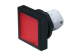 Push button, illuminable, groping, waistband square, red, front ring black, mounting Ø 16.2 mm, 1.30.070.201/1306