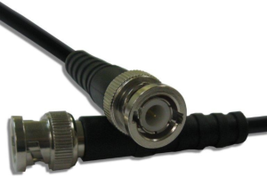 Coaxial Cable, BNC plug (straight) to BNC plug (straight), 50 Ω, RG-58, grommet black, 7.62 m, 115101-19-300