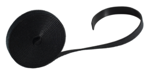 Velcro tape, nylon/polyeste, (L x W) 3 m x 14 mm, black