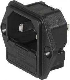 Combination element C18, 2 pole, screw mounting, plug-in connection, black, 6202.2200