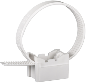 Cable tie with screw fastening, polyamide, bundle-Ø 16 to 32 mm, white