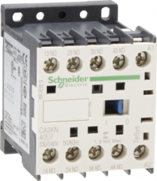 Auxiliary contactor, 4 pole, 10 A, 4 Form A (N/O), coil 230 VAC, screw connection, CA2KN40U7