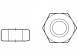 Hexagon nut, M2.5, Galvanized steel, DIN 934/ISO 4032