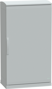 Control cabinet, (H x W x D) 1250 x 750 x 420 mm, IP44, polyester, light gray, NSYPLAZT1274G