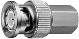 Coaxial adapter, 50 Ω, FME plug to BNC plug, straight, 100023636