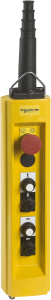Pendant pushbutton, 4 pushbutton, 1 emergency stop/emergency off button, 3 Form B (N/C), latching, XACB4913