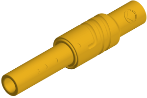 4 mm jack, screw connection, 0.5-1.5 mm², CAT III, yellow, KUN S GE