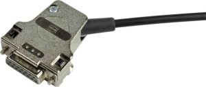 D-Sub connector housing, size: 2 (DA), angled 45°, cable Ø 3 to 12.5 mm, metal, gray, 09670150334280
