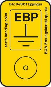 Identification sign, symbol: EBP, (L x W) 300 x 500 mm, vinyl, C-191 759 (8ST.)