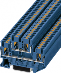 Double level terminal, push-in connection, 0.14-4.0 mm², 22 A, 6 kV, blue, 3210570