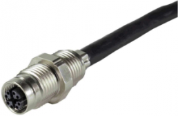 Sensor actuator cable, M12-cable socket, straight to open end, 8 pole, 1 m, 0.5 A, 21330700853010