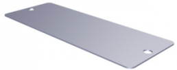 Stainless steel label, (L x W) 70 x 27 mm, silver, 1 pcs