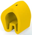 PVC cable maker, imprint "-", (L) 4.5 mm, max. bundle Ø 2 mm, yellow, EC5065-000