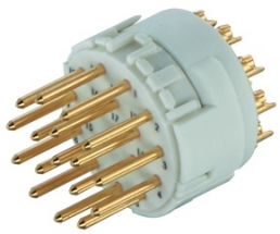 Plug contact insert, 17 pole, solder cup, straight, 09151172602