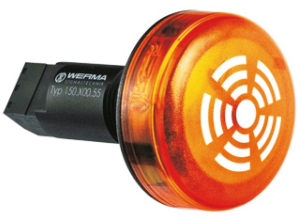 LED buzzer combination, Ø 50 mm, 80 dB, 2800 Hz, yellow, 24 VDC, 150 300 55