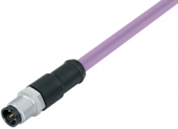 Sensor actuator cable, M12-cable plug, straight to open end, 5 pole, 2 m, PUR, purple, 4 A, 77 2529 0000 50705-0200