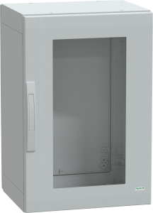 Control cabinet, (H x W x D) 750 x 500 x 420 mm, IP65, polyester, light gray, NSYPLA754TG