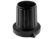 Rotary knob, 4 mm, Plastic, black