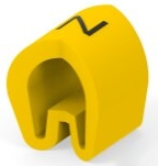 PVC cable maker, imprint "Z", (L x W x H) 4.75 x 4.5 x 5.8 mm, max. bundle Ø 5.7 mm, yellow, EC0908-000