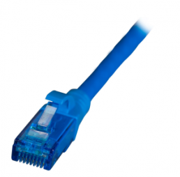 Patch cable, RJ45 plug, straight to RJ45 plug, straight, Cat 6A, U/UTP, LSZH, 1 m, blue
